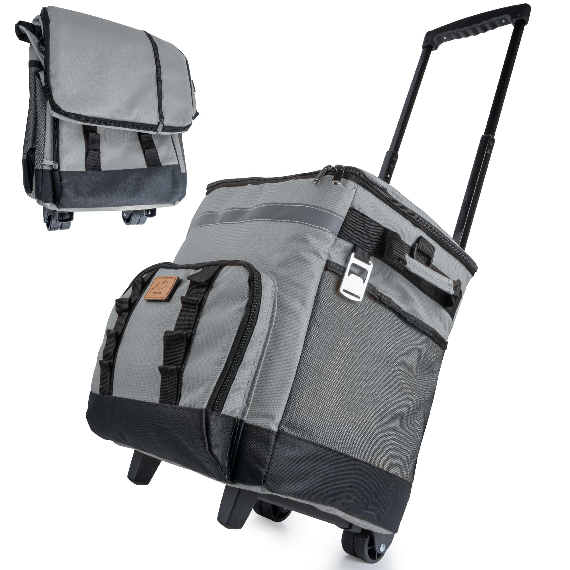 

COPPOR Cooler Box 35L Large Capacity Foldable Cooler Bag Cool and Warm Shopping Cart Compact Storage Waterproof Soft Cooler Box Lightweight Suitable