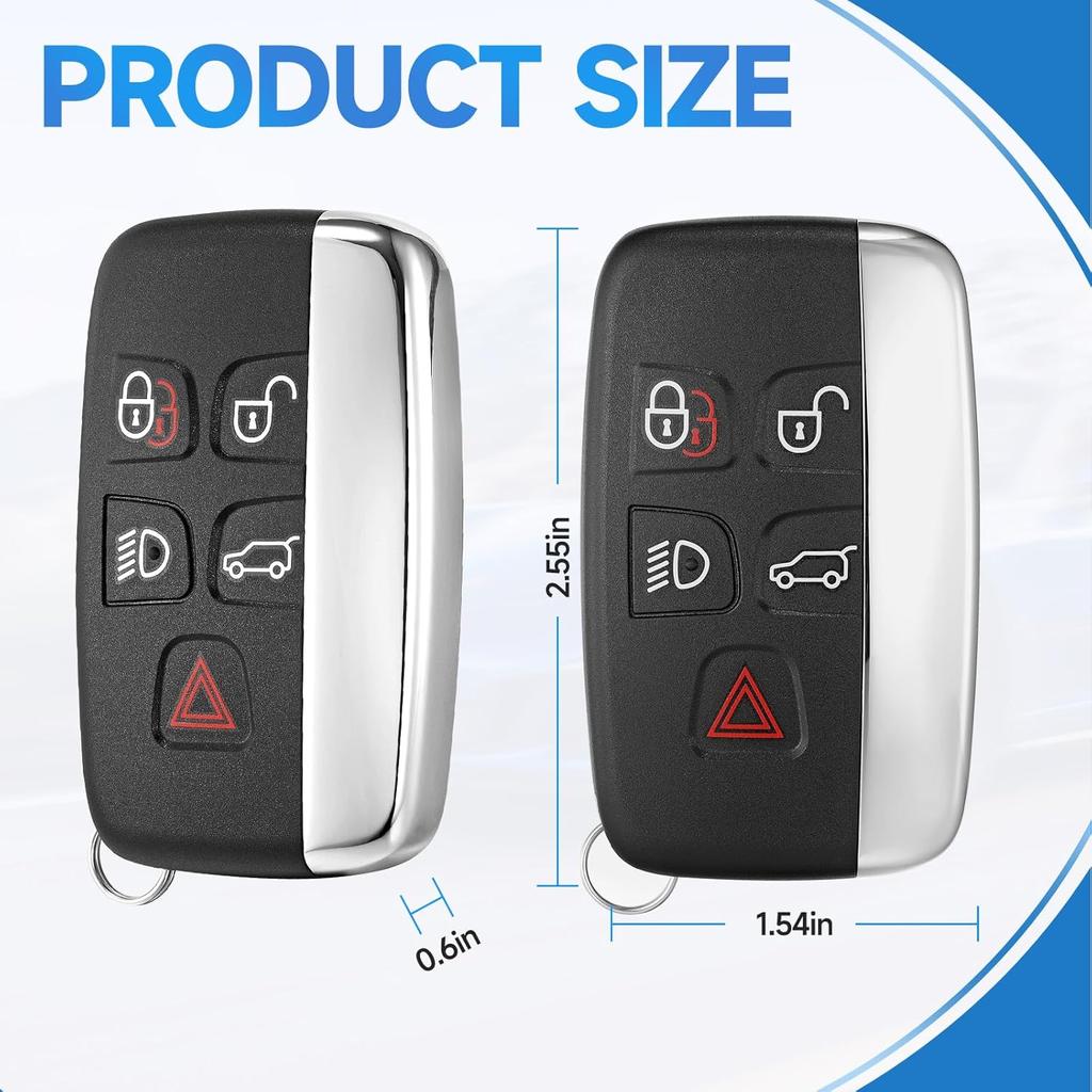 Smart Key Fob Replacement Fits for Land Rover Discovery 15-18 Discovery Sport 16-18 LR 2 13-14 LR 4 12-17 Rover 11-17 Rover Sport 11-17 Rover Evoque