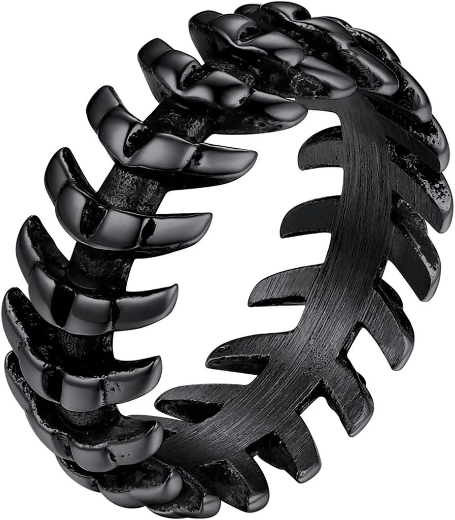 U7 Edelstahl Große Ringe für Mann Vogel Ziege Oktopus Hai Schlange Knochen Charm Größe 7-14 Rock Punk Tier Totenkopf Schmuck