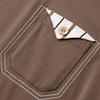 Fenteng [100% cotton] comfortable round neck striped thin, breathable and soft short sleeved home suit set for men's sleepwear