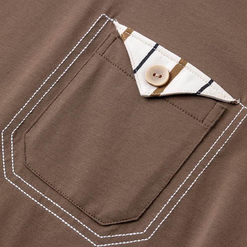 Fenteng [100% cotton] comfortable round neck striped thin, breathable and soft short sleeved home suit set for men's sleepwear