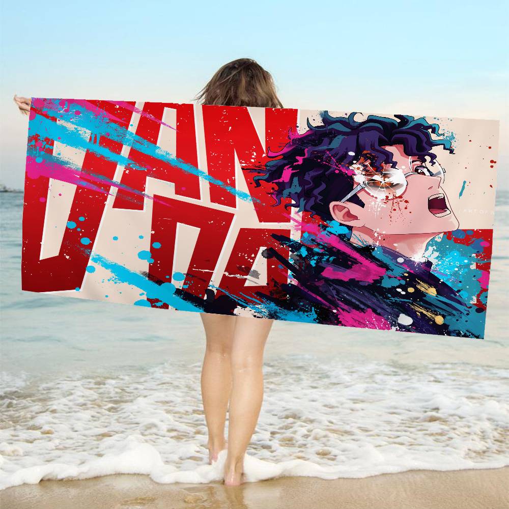 DAN DA DAN Anime Anime Beach Swimming Towel Soft Absorbent Washcloth Children's Gifts for Kids Travel Camping Gym