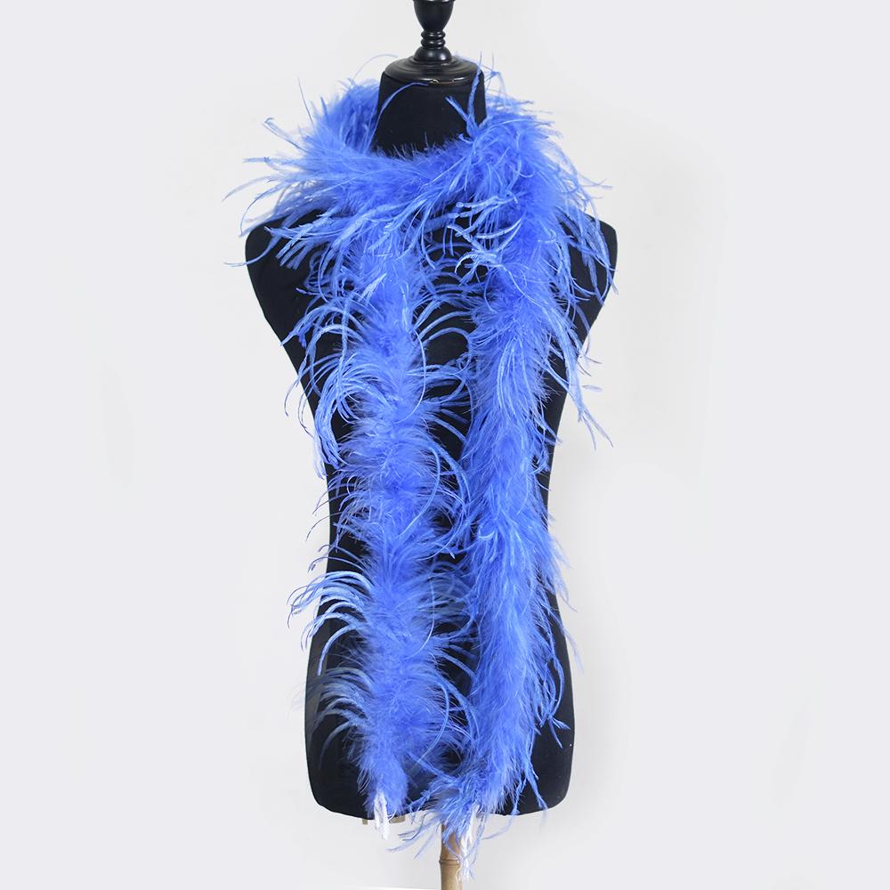 2 Metes Fluffy Ostrich Feather Boa Trim for Party Shawl Craft Ostrich Feathers Boa Wedding Dress Decoration Scarf 5/10/15/25ply