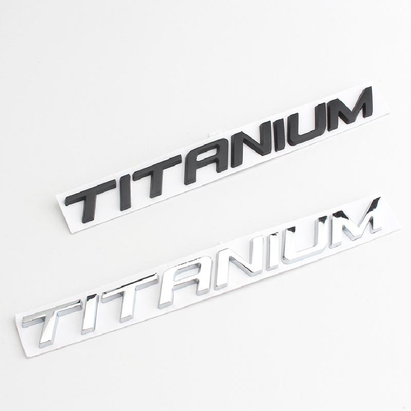 3d Metal Logo Titanium Emblem Letters Car Trunk Badge Titanium Sticker Accessories