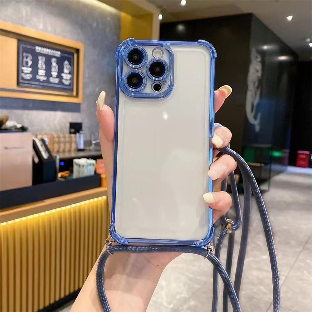 Crossbody Lanyard Shockproof Case For Xiaomi 14T 13T 12T Pro 11 Lite 5G NE 15 14 13 12S 12X Silicone Soft Clear Phone Back Cover