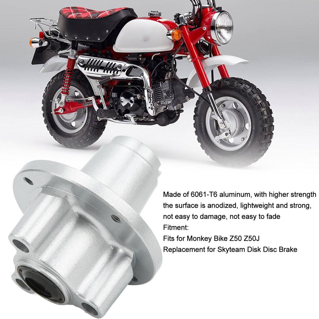 Front Wheel Hub Front Wheel Rim Hub CNC Aluminum 12mm Wheel Rim Hub for Monkey Bike Z50 Z50J Wheel Rim Hub Motorcycle Accessory