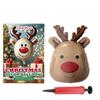 Conjunto Durável de Balões de Natal - Papai Noel, Rena e Boneco de Neve, Fácil de Encher, Decoração Festiva Duradoura