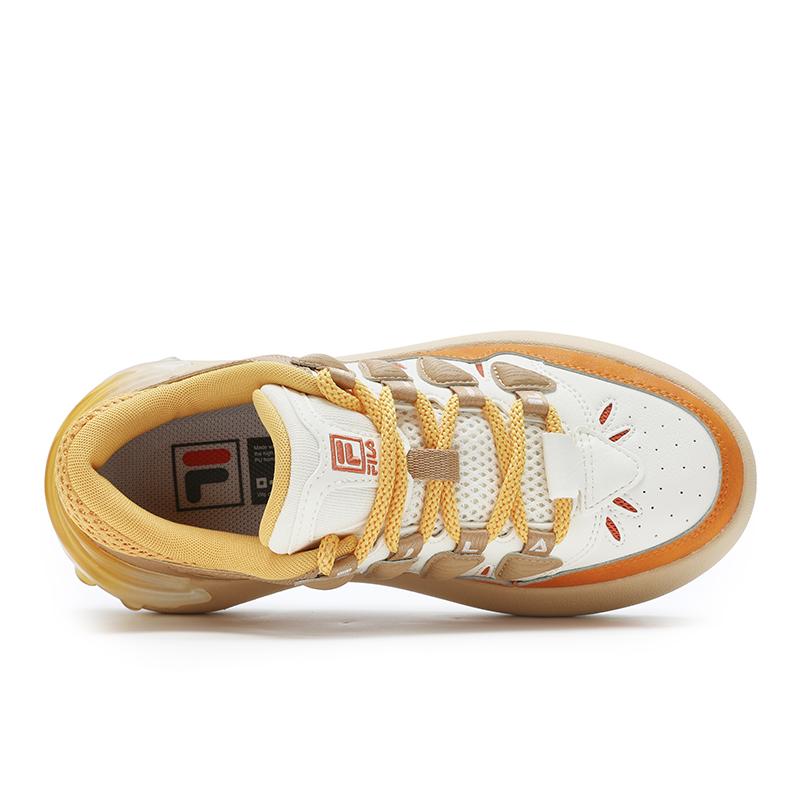 FILA Carrot 2 Comfortable Versatile Fashionable Durable Low-Top Sneakers Women sneakers White Orange F12W431212FPD