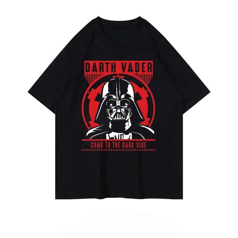 Star Wars Commemorative Edition Pure Cotton Men and Women Short Sleeved Cartoon Printed Short Sleeved Casual Parentchild Top