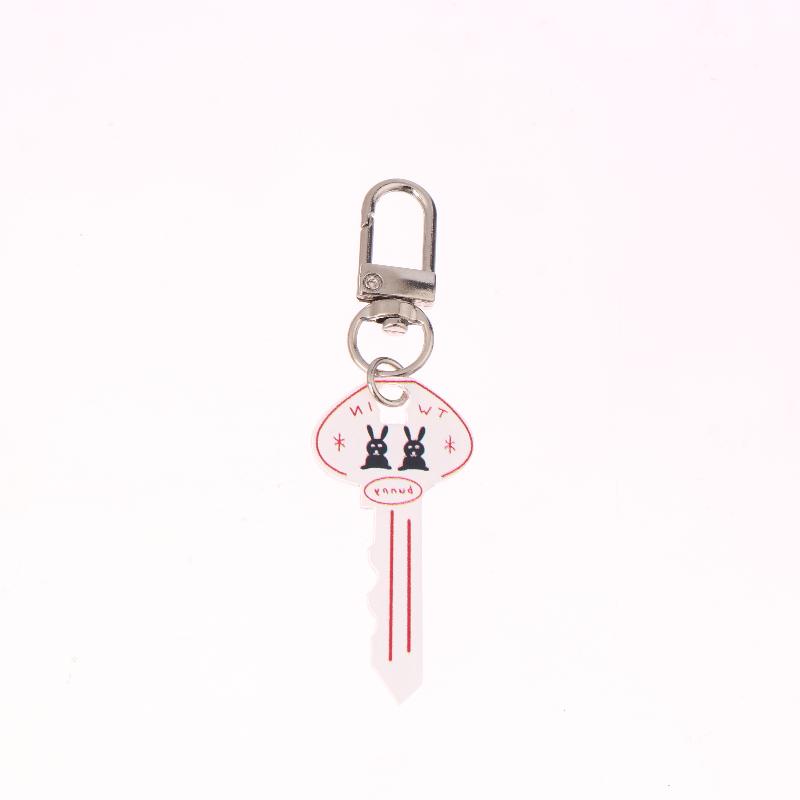 Harajuku Style Forest Animal Keychain Ins Trendy Acrylic Keyring Creative Key Holder Bag Pendant Couple Gifts