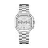 Women's S Elegant Dress Watch with Golden Stainless Steel Band Square Green Dial Waterproof Quartz Wristwatch with Luminous Hand