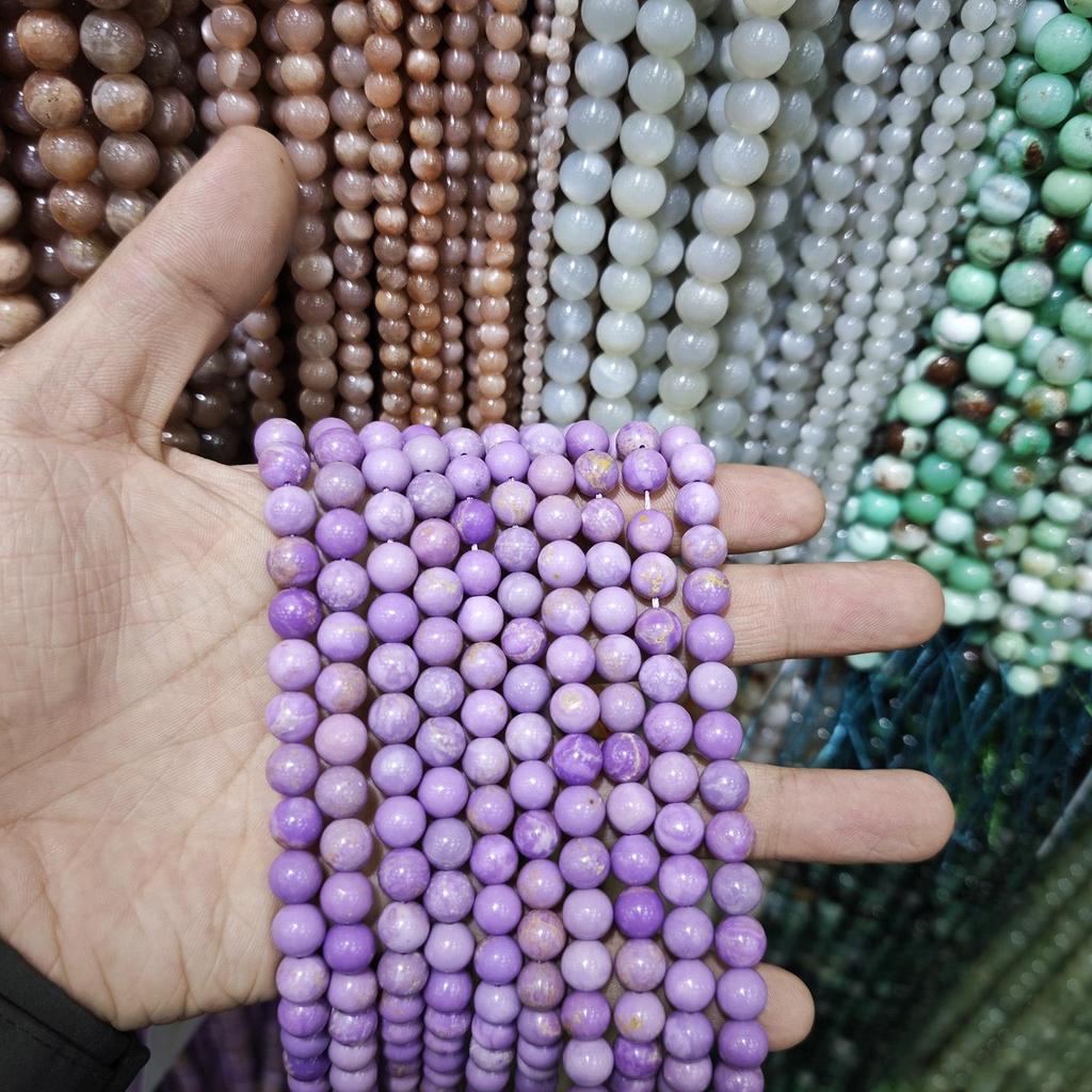 Purple Series Amethyst & Super Seven Crystal Beads: Round, Natural Stone, DIY Jewelry Accessories