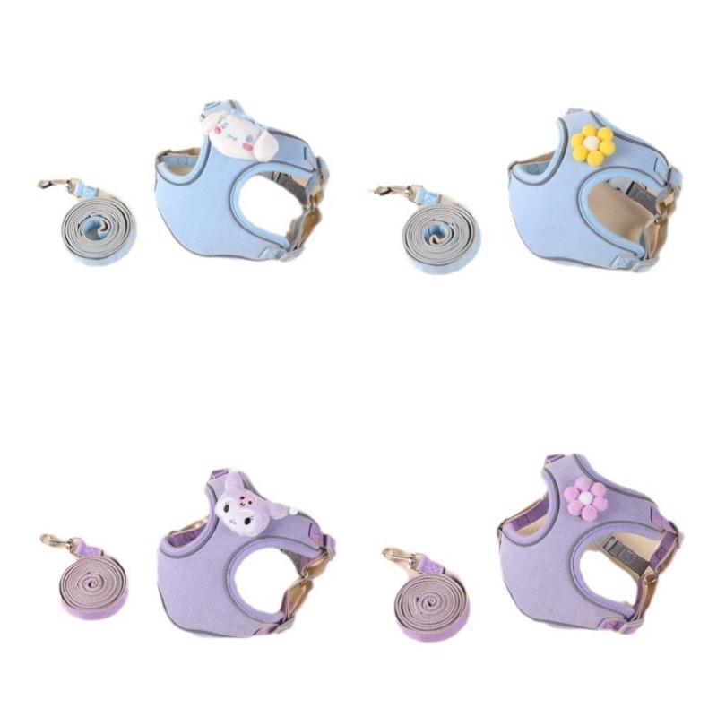 Dog Leash, Small Dog Leash, Chest and Back Strap, Bichon Frise Teddy, Cute Dog Walking, Pet Extendable