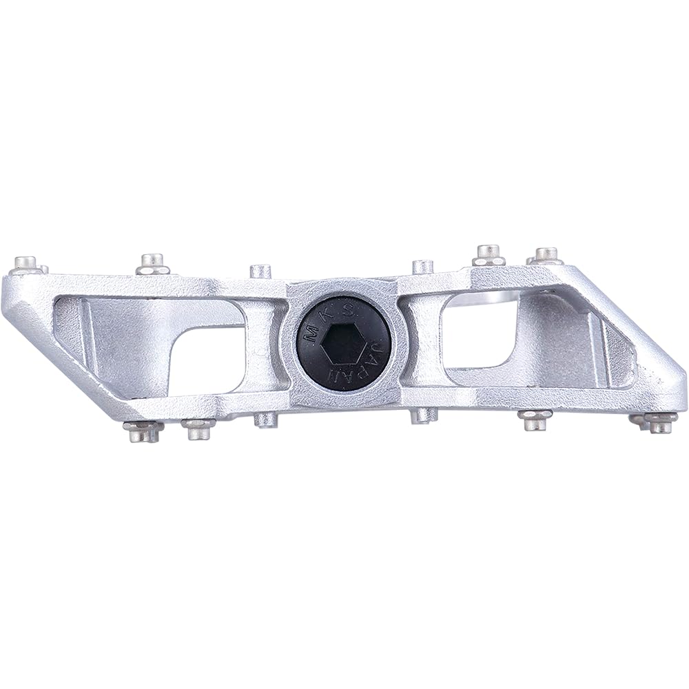MKS Allways Silver Aluminum Bicycle Pedals for Mountain Bikes