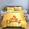 Merry Christmas Golden Design Bedding Duvet Cover Set Duvet Cover Pillowcases  (1*Duvet Cover 2*Pillowcases, without duvet insert)