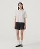 COVERNAT WOMAN Clover Heart Stripe Half Shirt Ivory