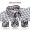 ROMON Men's Long-Sleeve Business Casual Plaid Shirt