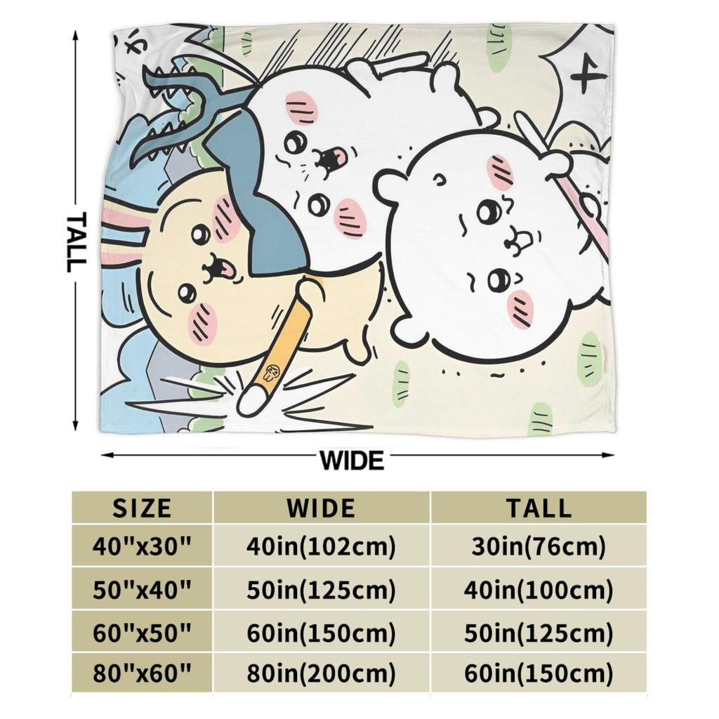 Cute Cartoon C-Chiikawa Hachiware Blankets Coral Fleece Plush Spring Portable Soft Throw Blankets for Bed Couch Bedspreads