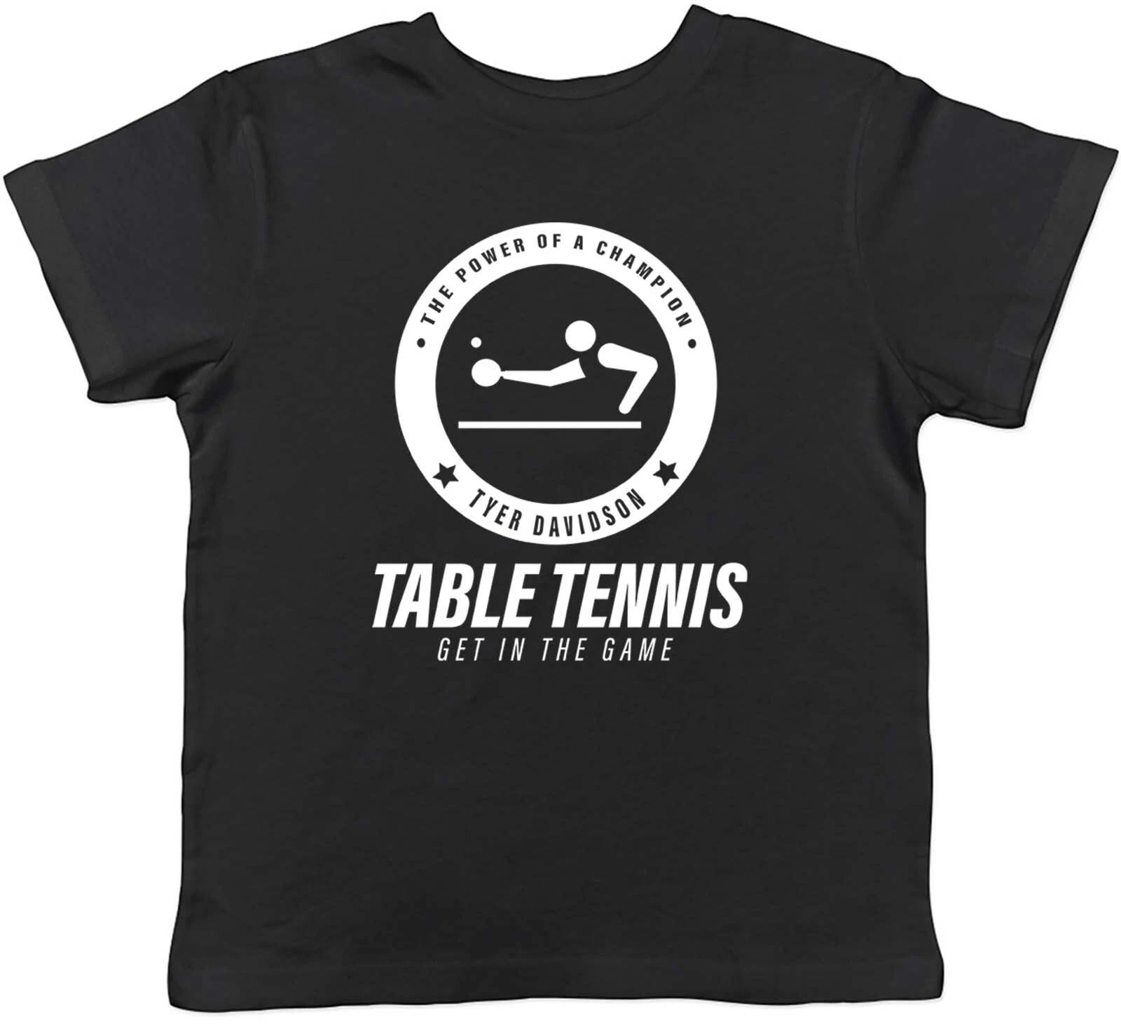 

Personalised Power Of A Champion Table Tennis Sport Kids T-Shirt Boys Girls Gift 100