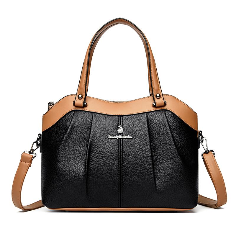 

High-Quality Soft Leather Handbags For Women Vintage Shoulder Tote Bag Luxury Designer Ladies Large Capacity Purse And Handbags Quality