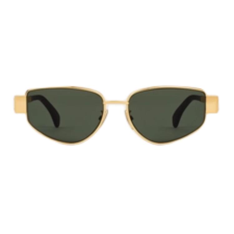 Celine Logo Cat Eye Sonnenbrille Unisex Sonnenbrille Gold CL40293U30N
