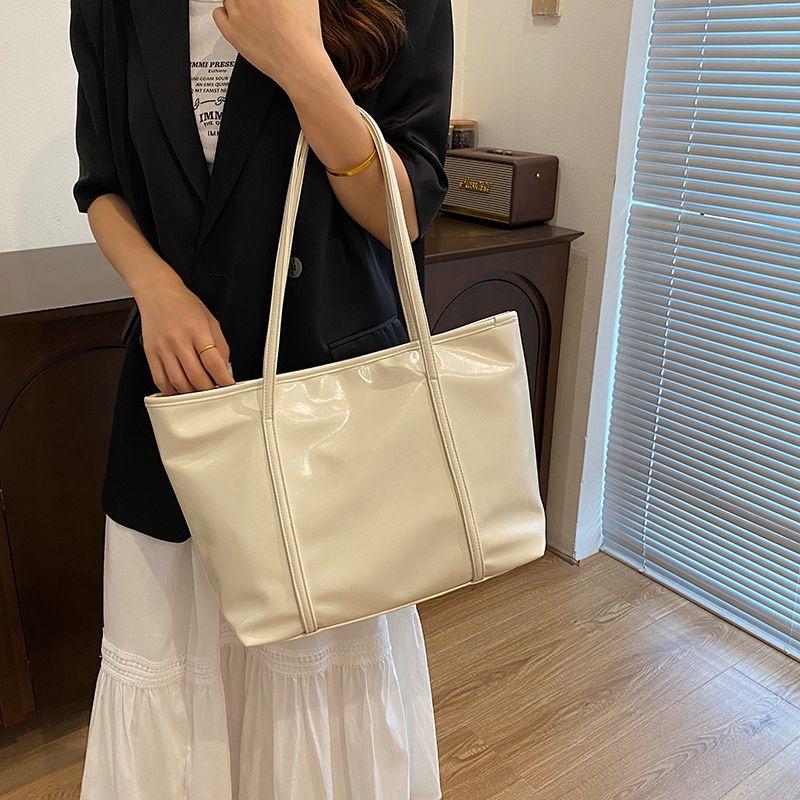 Taška s velkou kapacitou Dámská taška Nová stříbrná Jednoramenní Ruční Dojížděcí Nákupní taška