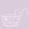 Fence Flower Pot Holder Metal Hanging Basket with Double Hook Over The Rail Potted Plant Holder for Railings Balcony Fence Terrace