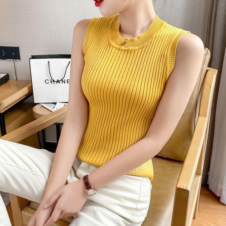 

Женский эластичный плюшевый вязаный жилет, летние майки без рукавов XXXL