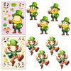 6 Pieces of St. Patrick's Day Stickers Puzzle Face Change Personality DIY Waterproof Stickers