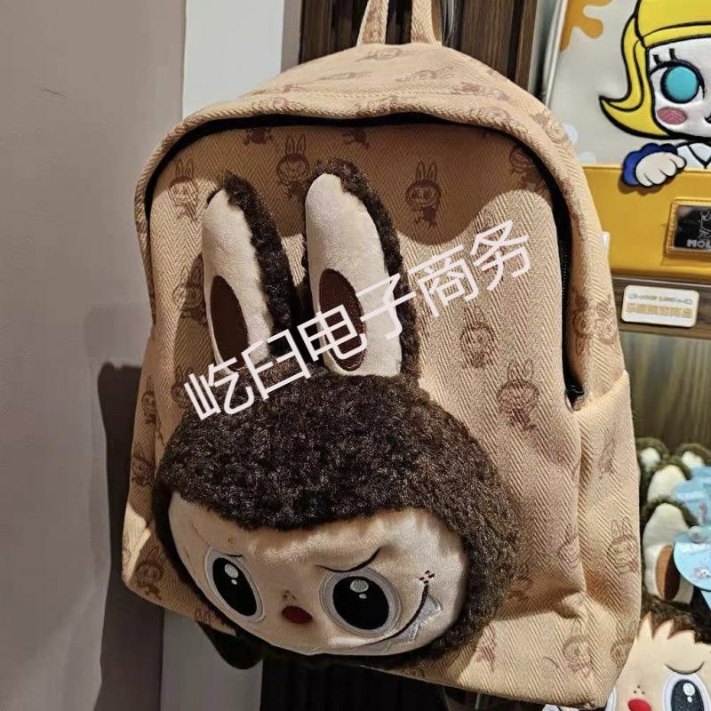 Backpack Cute Large Capacity Big Head Plush College Cartoon School Bag College Student Backpack Doll