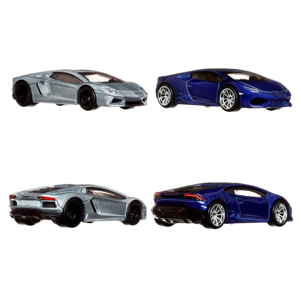 Hot Wheels Premium Lamborghini Aventador Coupe Lamborghini Huracan LP HFF32 2-Pack / 610-4 [Ages 3+] Yellow/Blue 1/64