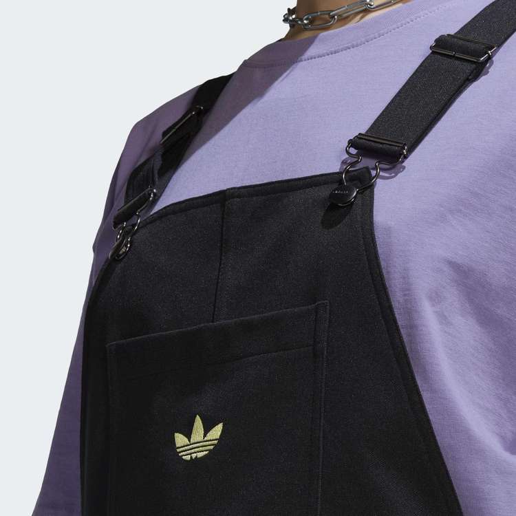 adidas Originals Sports Lifestyle Three Stripes Workwear Style Logo Print Solid Color Sleeveless Dress Women Dresses Black HB9458