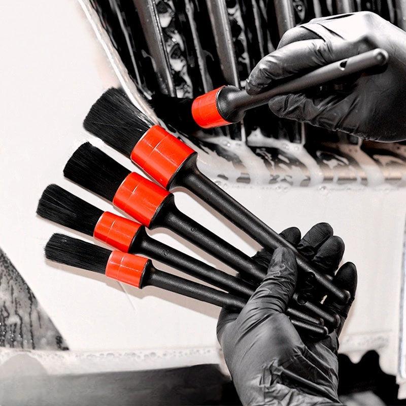 Set 5 Bucăți Perii Curățare Spații Auto Perie Detalii Anvelope Set Curățare Praf Interior Auto Unelte Perie Curățare Jante Roți Plastic