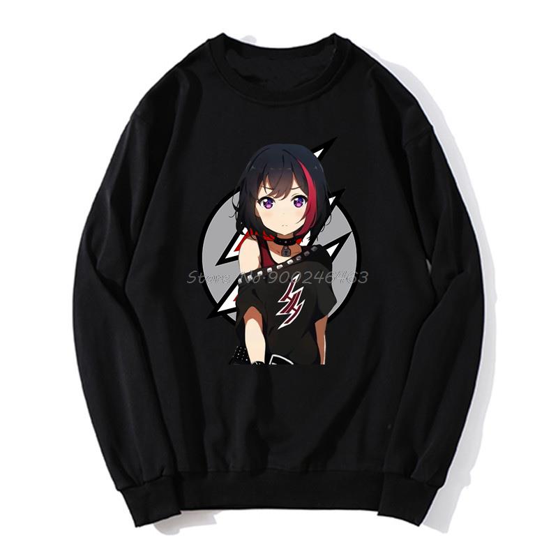 

Bang Dream Ran Mitake Hentai Haven Chan Anime Girl Poppin'Party Толстовка унисекс Толстовки с круглым вырезом Свитер Толстовка Harajuku Уличная одежда