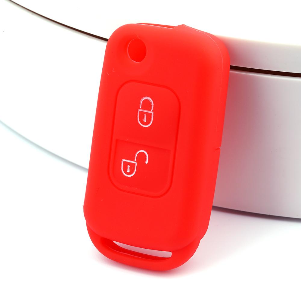 Silicone Cover Flip Folding Remote Car Key Case for Mercedes Benz W168 A170 SLK R170 E113 Class A/C/E/S W202 W203 Alarm