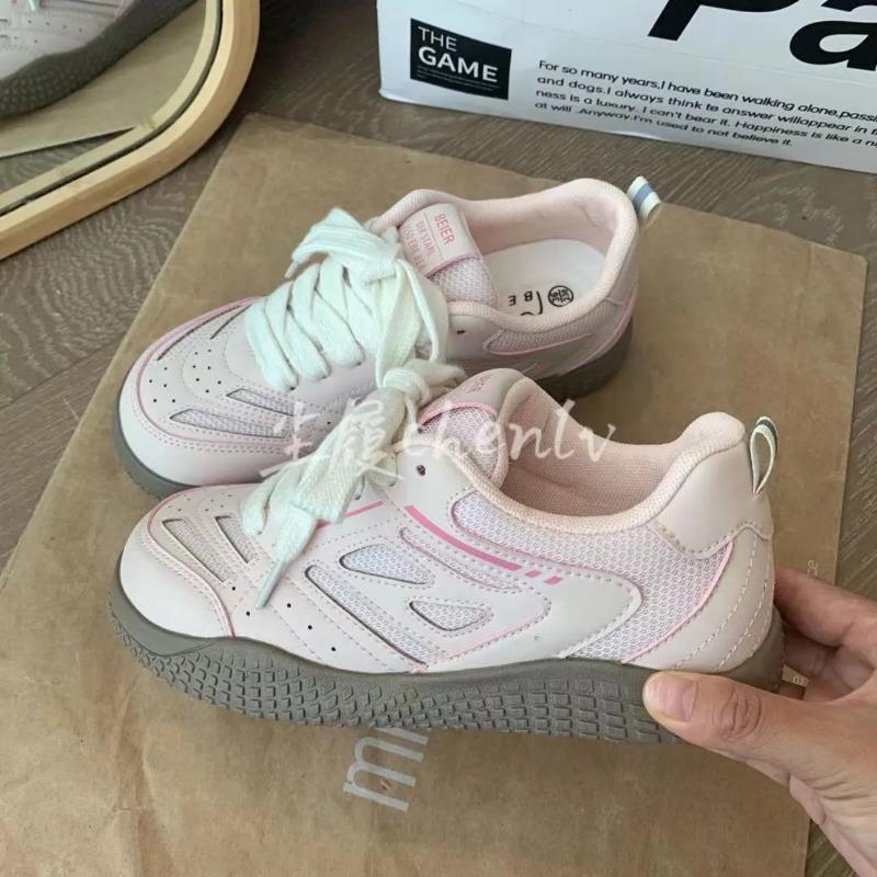 

-6 Belle women s spring new breathable low-top flat-bottomed versatile sports and leisure shoes 35 розовый