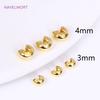 18K Gold Plated Offene Quetschperlenkappen Messing Gestreifte Quetsch-Endperlen Stopper DIY Handgemachtes Bastelzubehör Für Schmuck