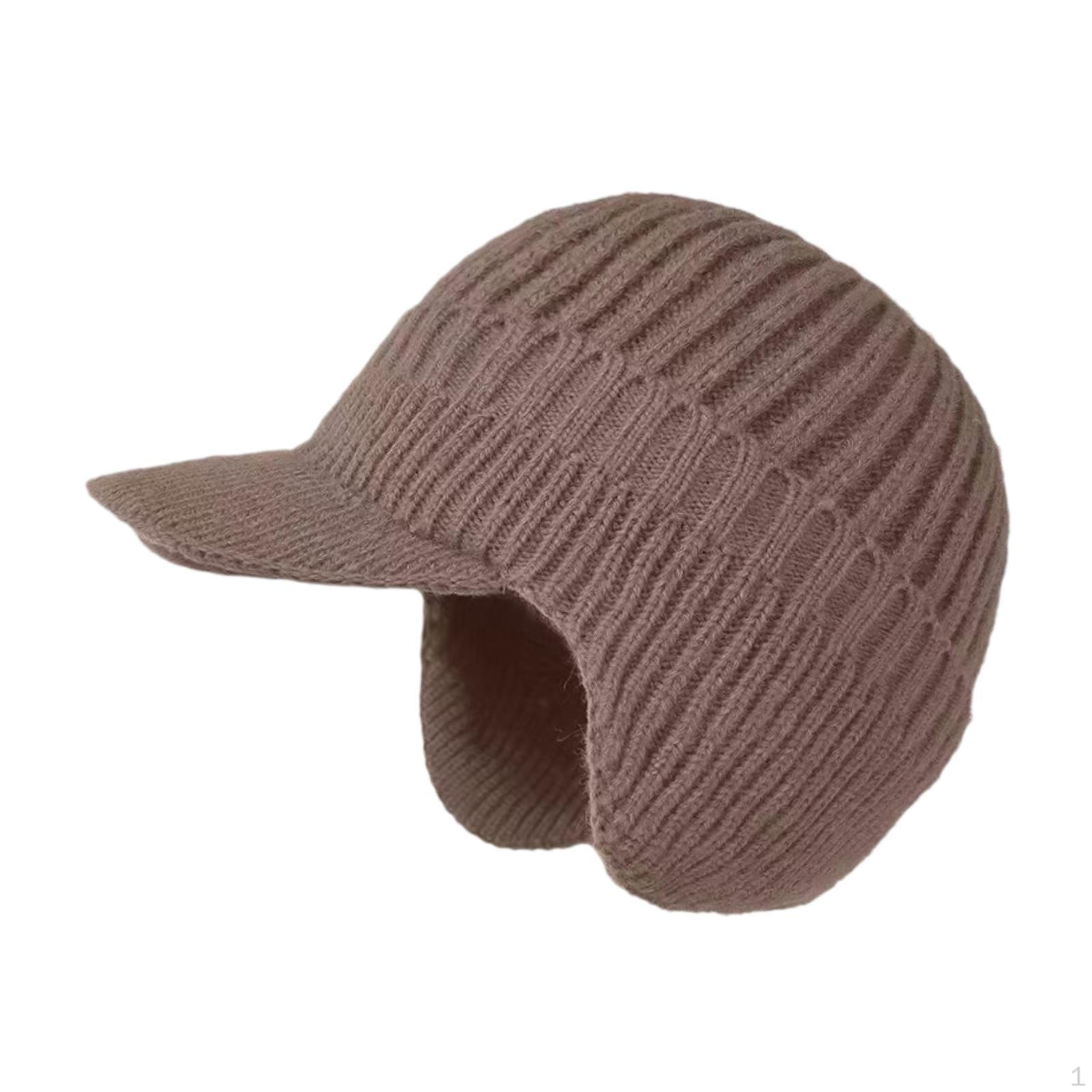 

Baseball Cap with Ear Flaps for Bikers, Warm Knitted Winter Hat Cycling And Outdoor Activities. хаки