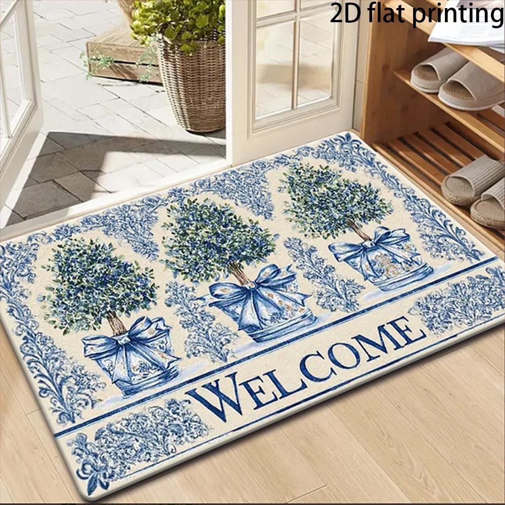 

2D FLAT/1pc Decorative Printed Welcome Door Mats,Suitable for indoor and outdoor doorways, door mats for decoration. 40cm x 60cm