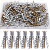 50Pcs 6Mm Expansion Pipe For Hollow Walls Metal Expansion Screws Kit Self Tapping Screws Pipe Drilling Plug Fastener Bolt