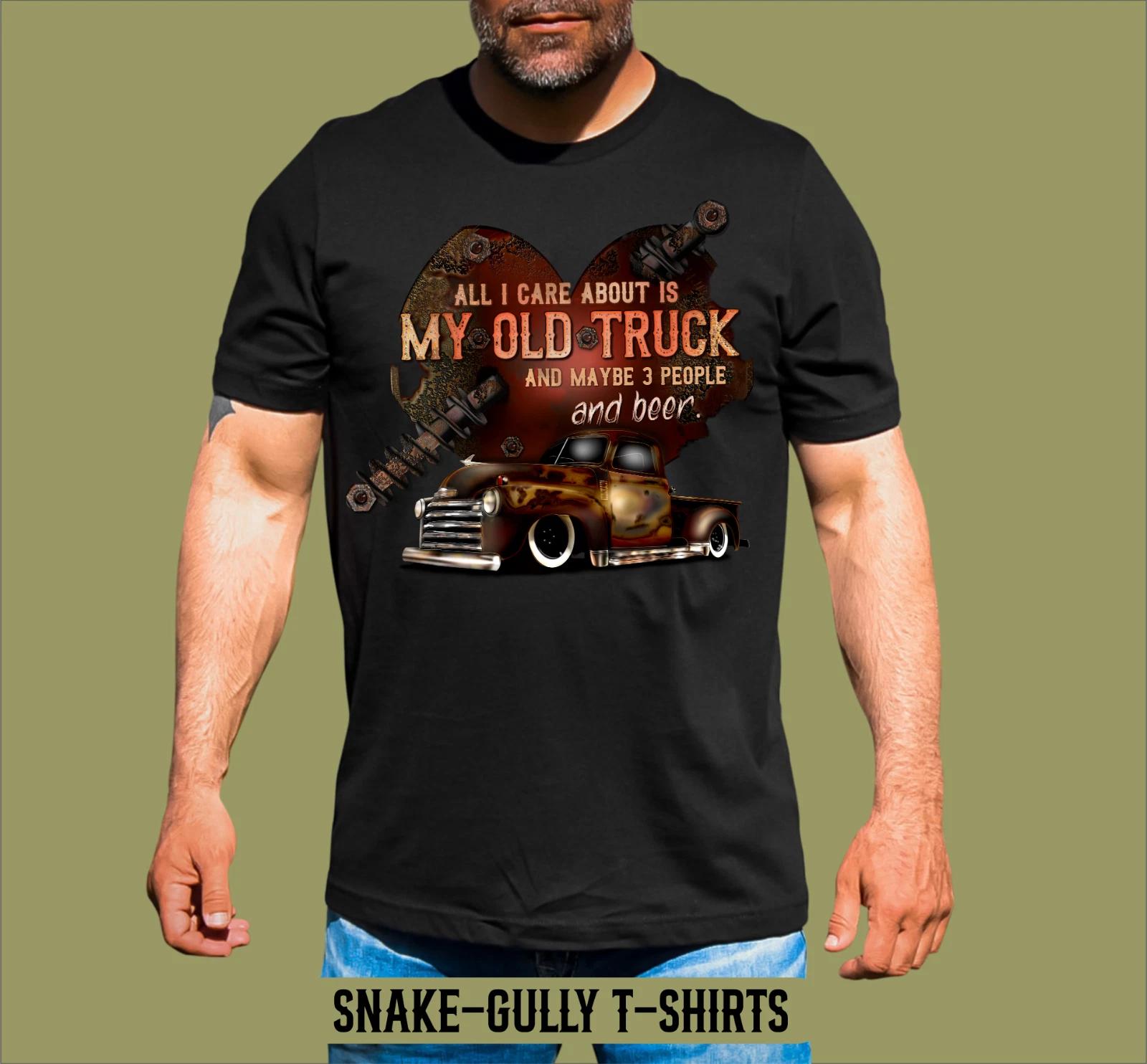 MY OLD TRUCK AND BEER CHEVY PICKUP T-SHIRT M