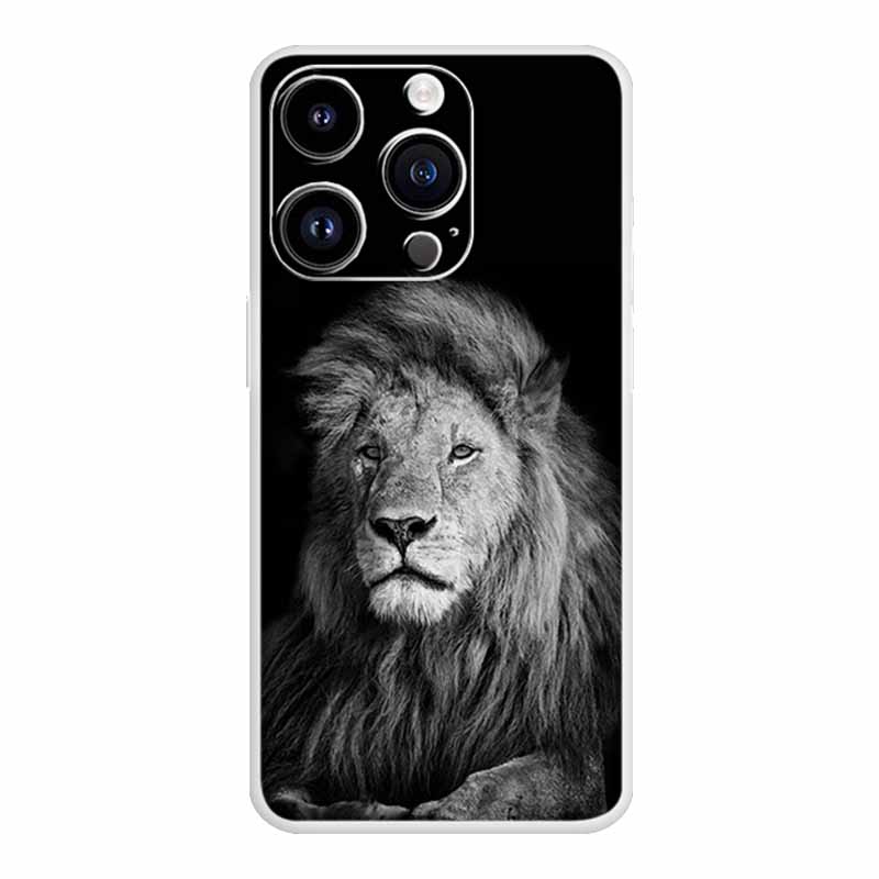 Für iPhone 16 Pro Max Hülle Luxus Silikon TPU Weiche Abdeckung Handyhülle iPhone16 plus 16e Stoßfester Bumper Funda Tiere Hülle