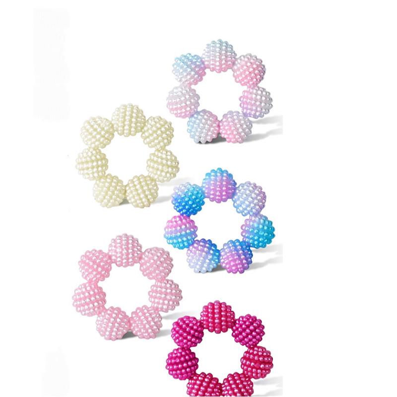 Adult Fingertip Stress Relief Massager Set - 5-Piece Beaded Rings