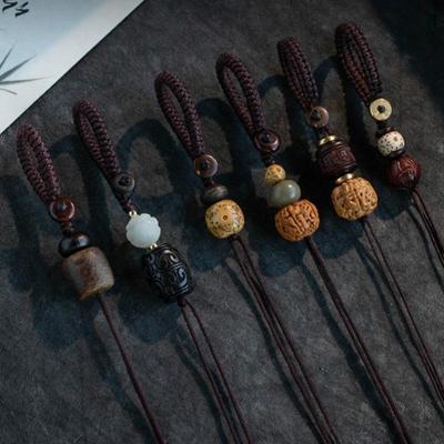 Handgefertigtes gewebtes Bodhi-Perlen-Schlüsselanhänger-Anhänger-Set