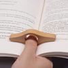 Wooden Thumb Book Holder Ergonomic One-Handed Page Clip for Reading Solid Wood Finger Ring Portable Desktop Reading Gadget Unique Gift for Book Lovers
