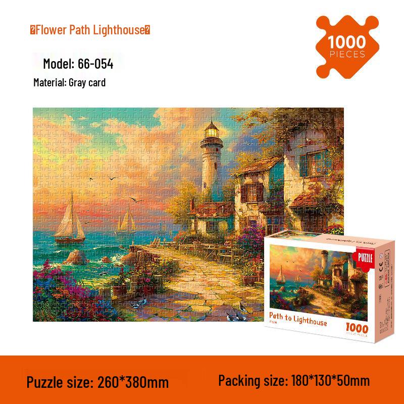 1000-Piece Cartoon Jigsaw Puzzle for Adults and Kids - Challenging Educational Stress Relief Toy Gift