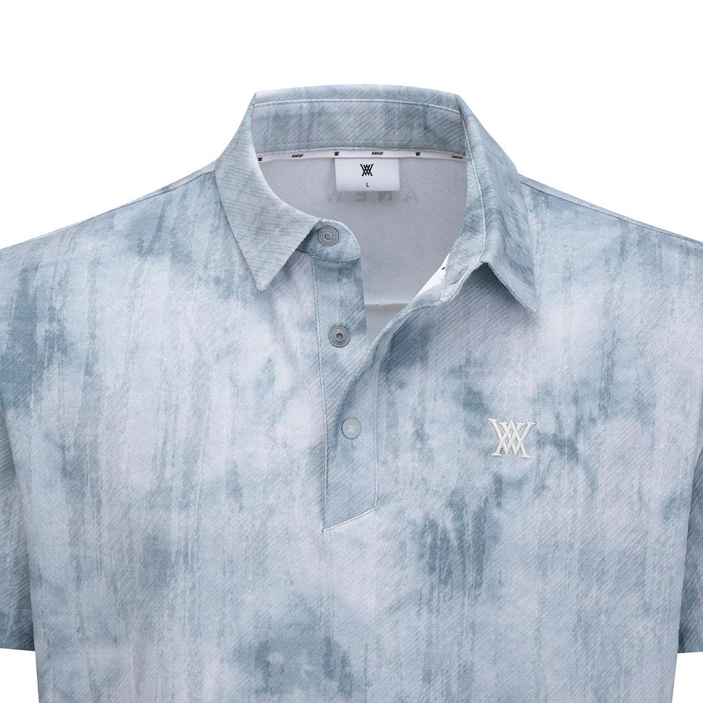 ANEW GOLF Men Smoke Pattern T-Shirt_Bl