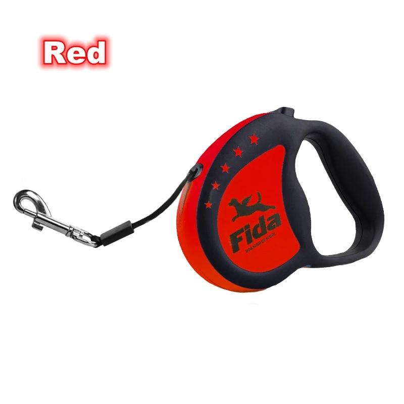 

Поводок для собак Fida Retracable длиной 4 м, сверхпрочный, светоотражающий, металлическая пряжка, нескользящий, с легкой ручкой, подходит для щенков весом 12 кг красный
