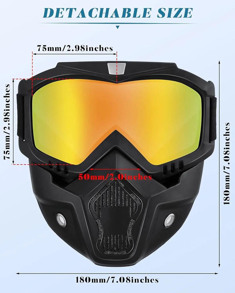 4Pcs Outdoor Sport Windproof Mask Goggle HD Motorcycle Glasses Snowboard Eyewear Riding Motocross Summer UV Protection Sunglasse