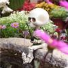 Funny Small Skeleton Fishing Sitter Resin Statues Ornaments for Home Garden Decor
